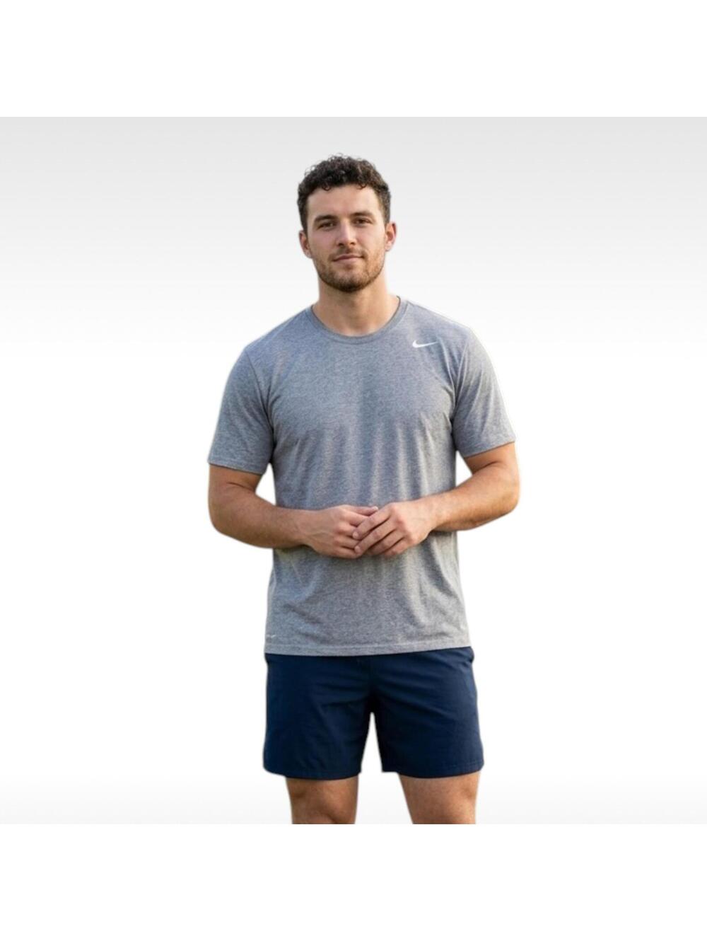 Nike Dri-FIT Legend Short Sleeve Training Tee Heather Gray Size Large
